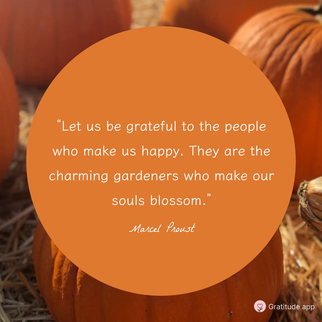 Image with thanksgiving quotes by Marcel Proust