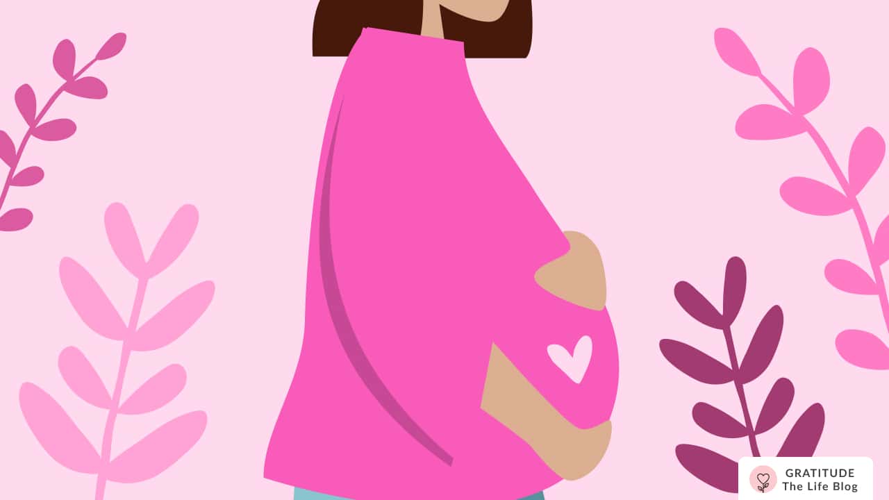 Image with illustration of a pregnant woman