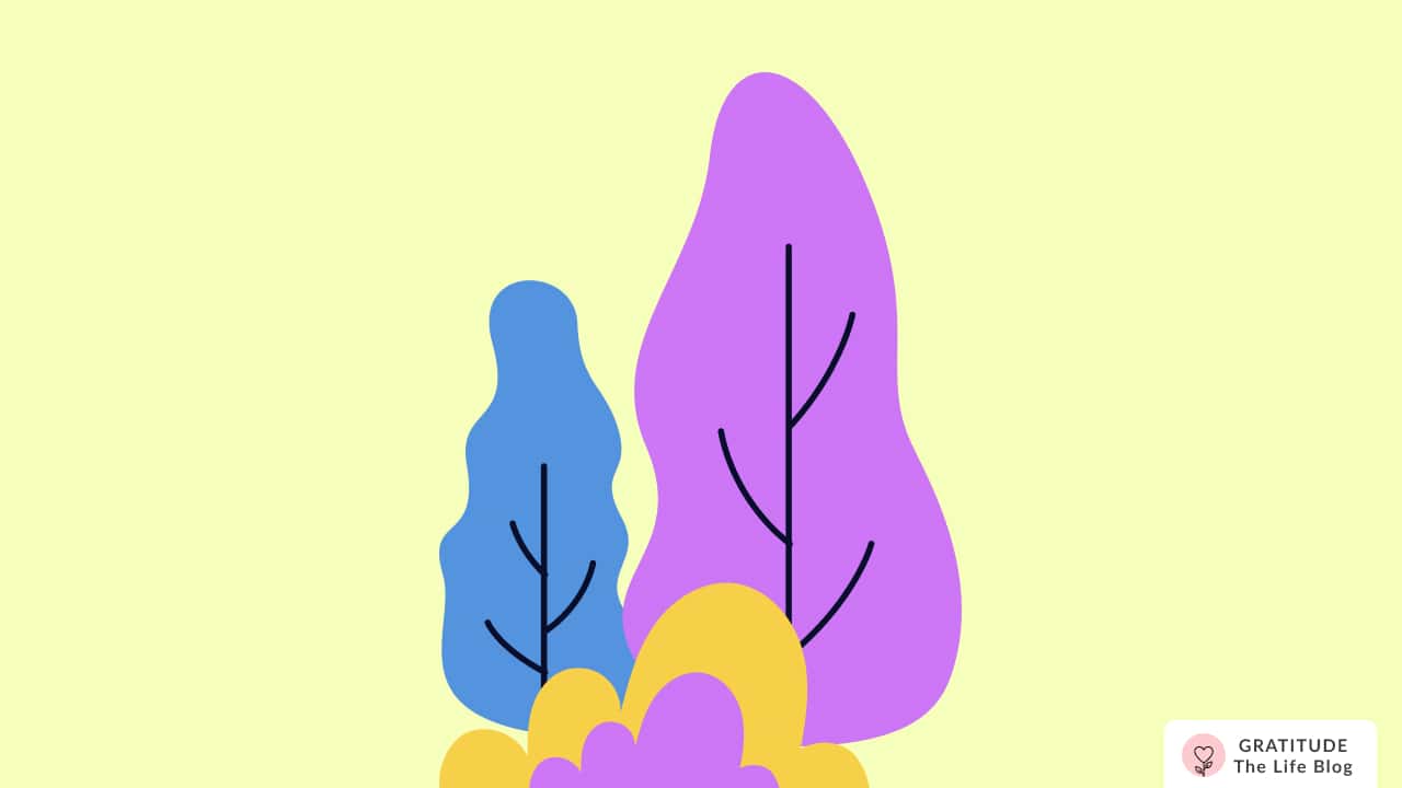 Image with illustration of two trees