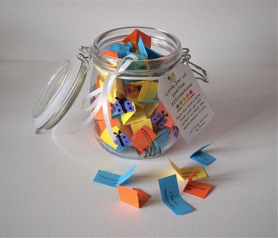 Photo of a gratitude jar
