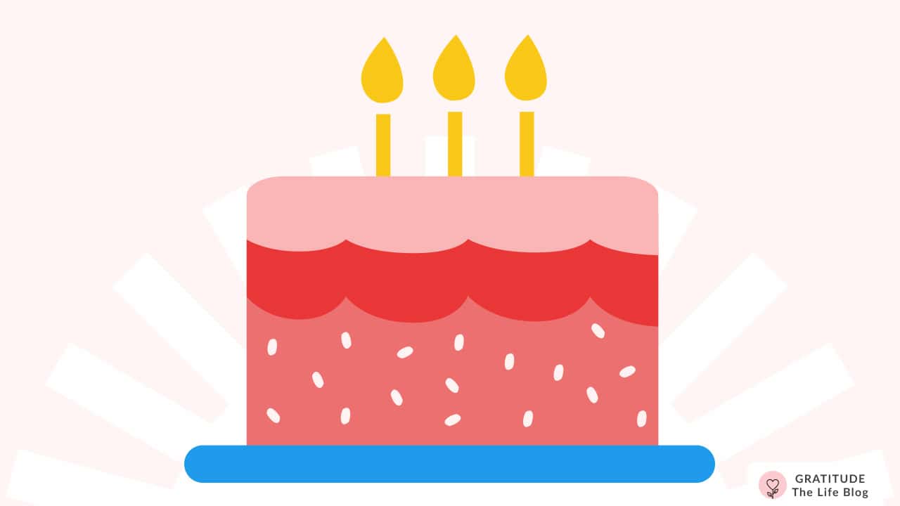 Image with illustration of a birthday cake