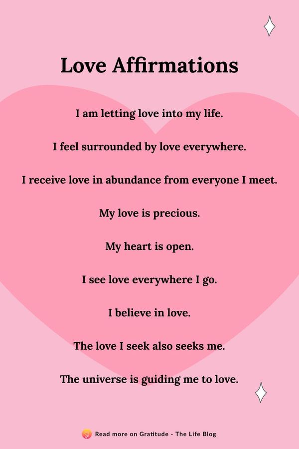 110+ Love Affirmations for Relationships, Marriage, Family & Friends